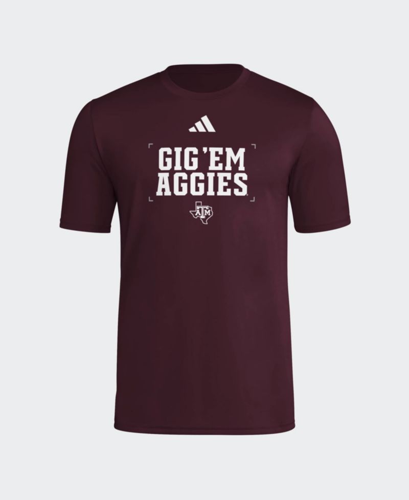Men's Maroon Texas A&M Aggies Locker Slogan Football Pre-Game T-Shirt