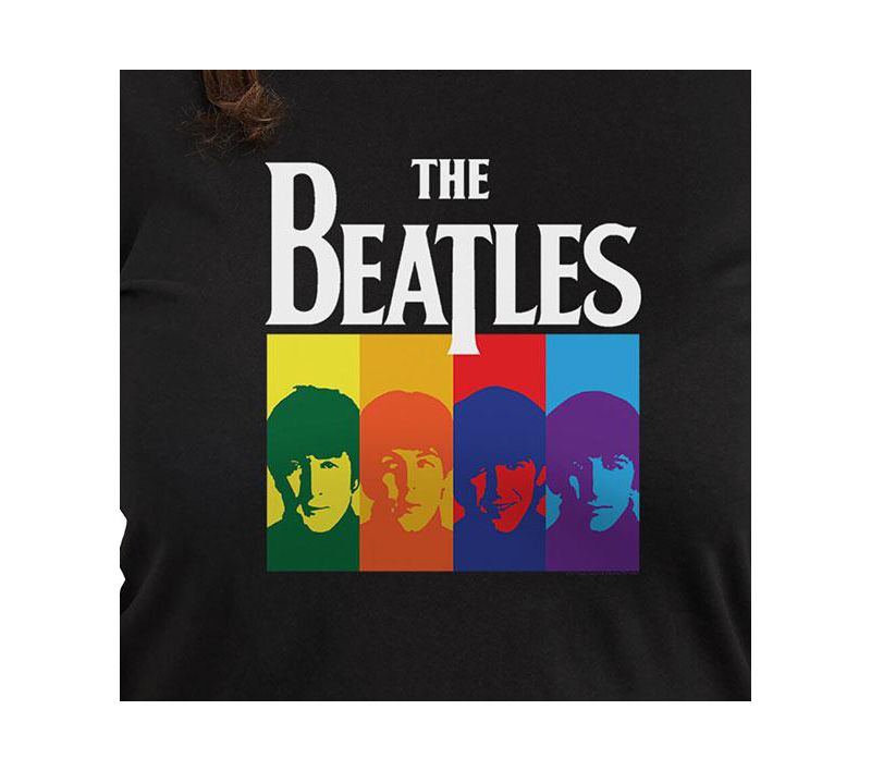 Trendy Plus Size the Beatles Logo Graphic T-shirt