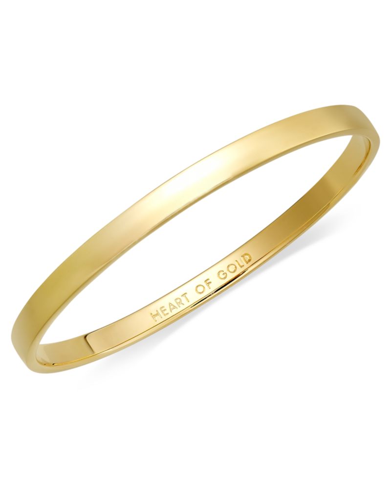 Bracelet, 12k Gold-Plated Heart of Gold Idiom Bangle Bracelet