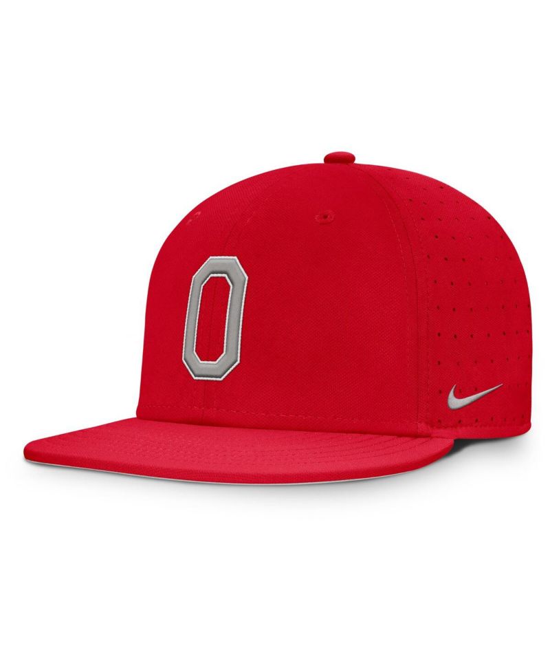 Men's Scarlet Ohio State Buckeyes On-Field Dugout True Performance Fitted Hat