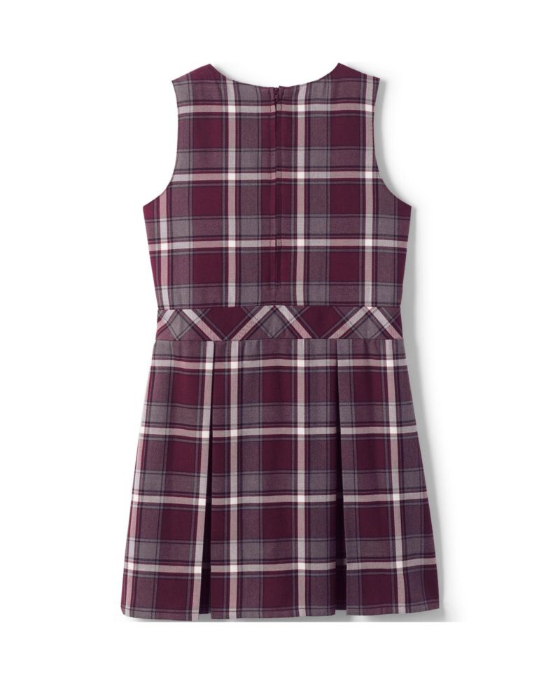 Big Girls Plaid Jumper Top of Knee