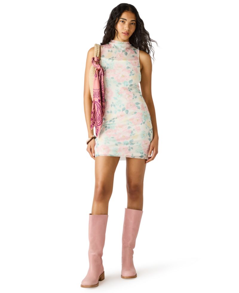 Women's Sidra Floral Printed Mesh Mini Dress