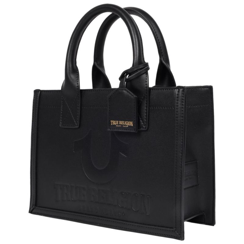 Debossed Logo Modern Tote with Removable Shoulder Strap