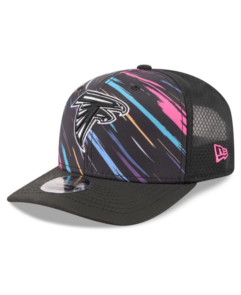 Men's Black Atlanta Falcons 2026 NFL Cruical Catch 9SEVENTY Adjustable Trucker Hat