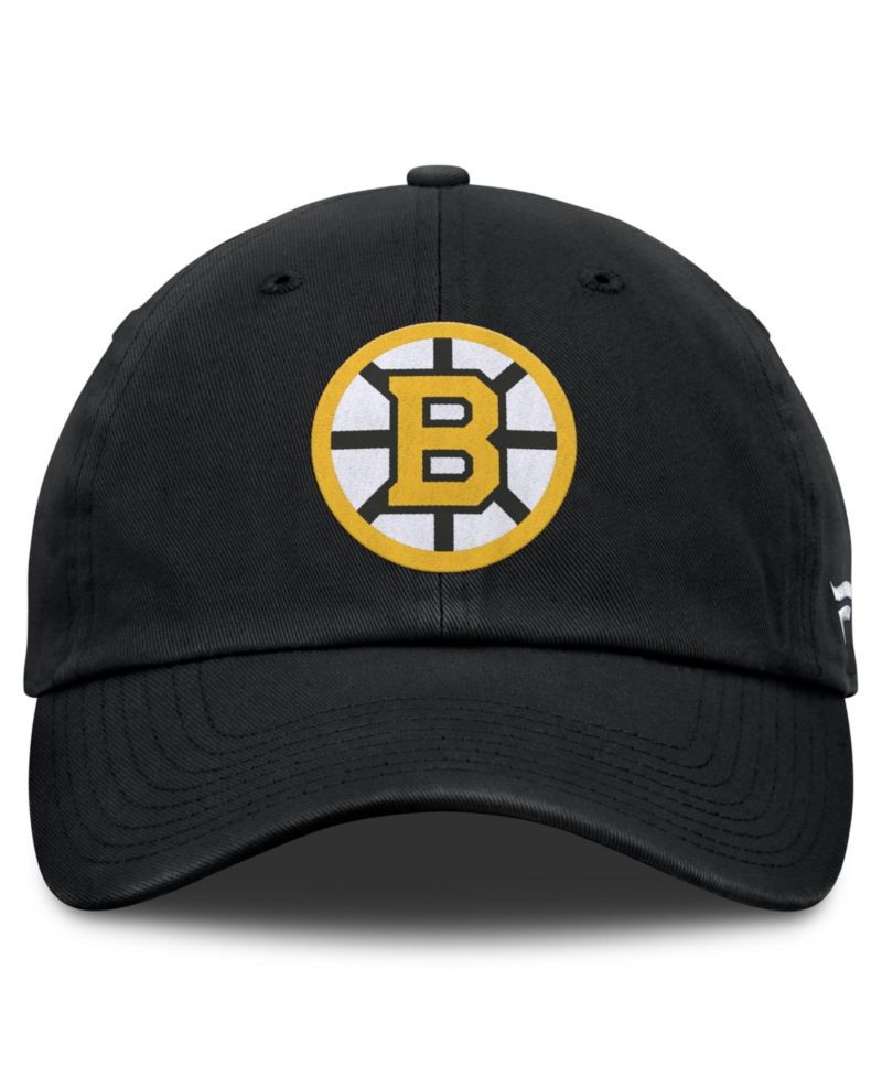 Men's Black Boston Bruins Primary Logo Adjustable Hat