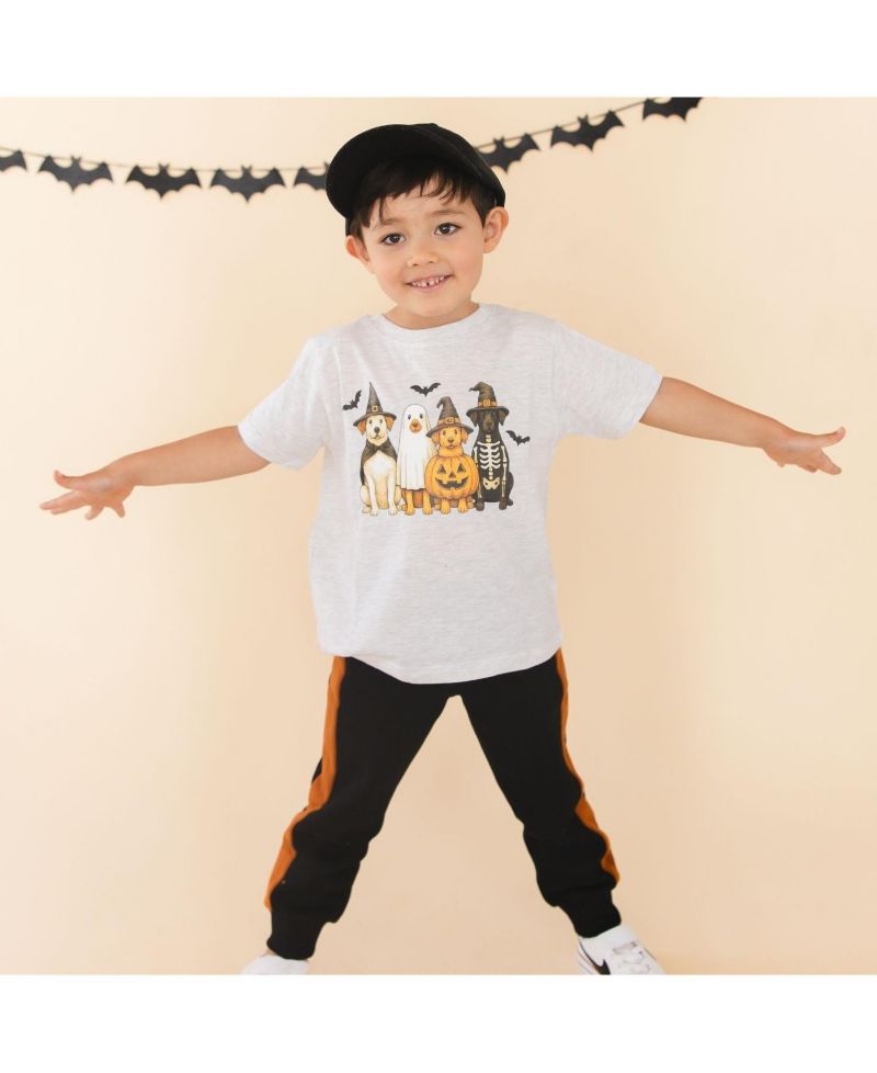 Big Boys 10 -12 Halloween Puppies Short Sleeve T-Shirt