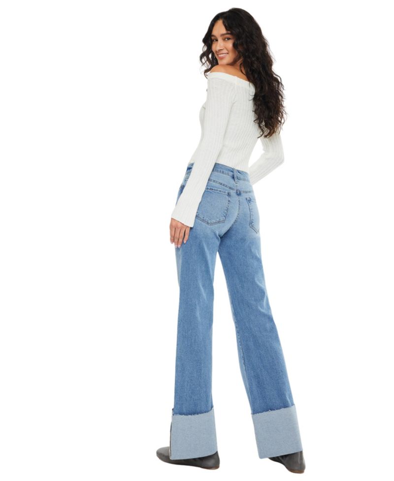 Women's Emma Mid Rise Wide Flare Jeans