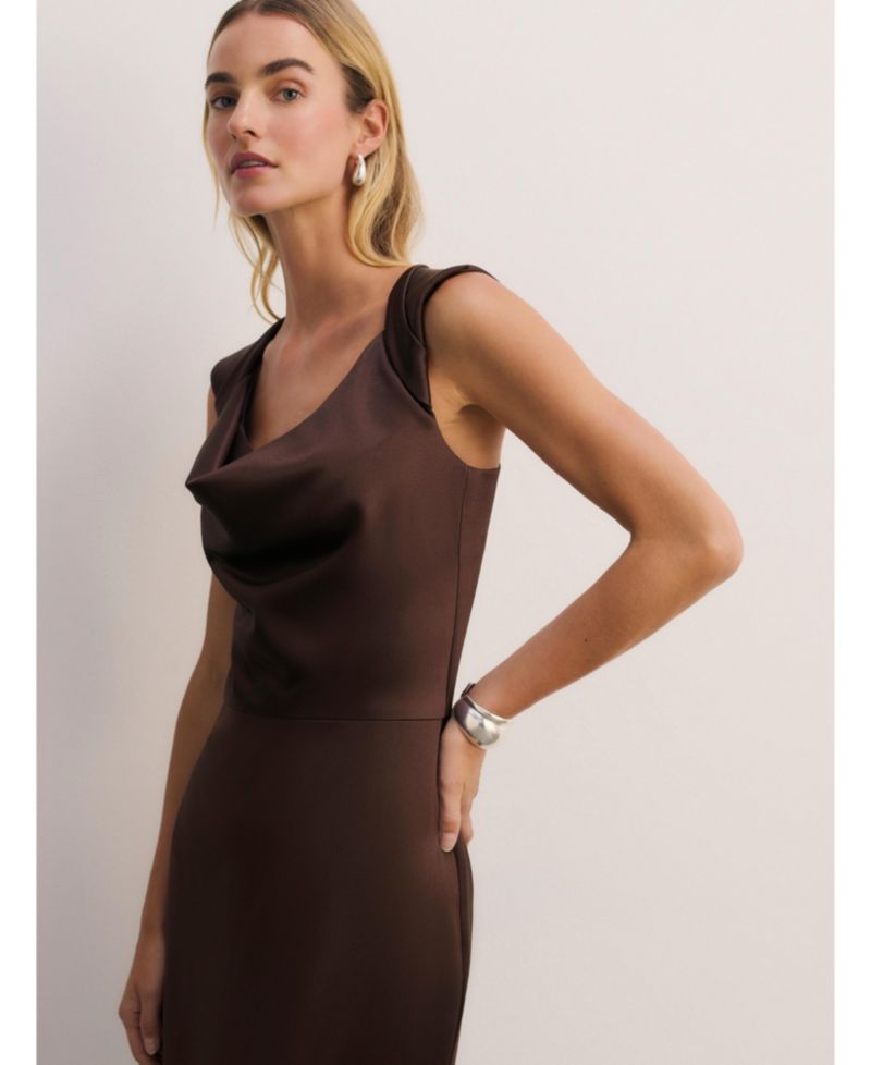 Women's Amorosi Cowl Neck Fit & Flare Sleeveless Gown