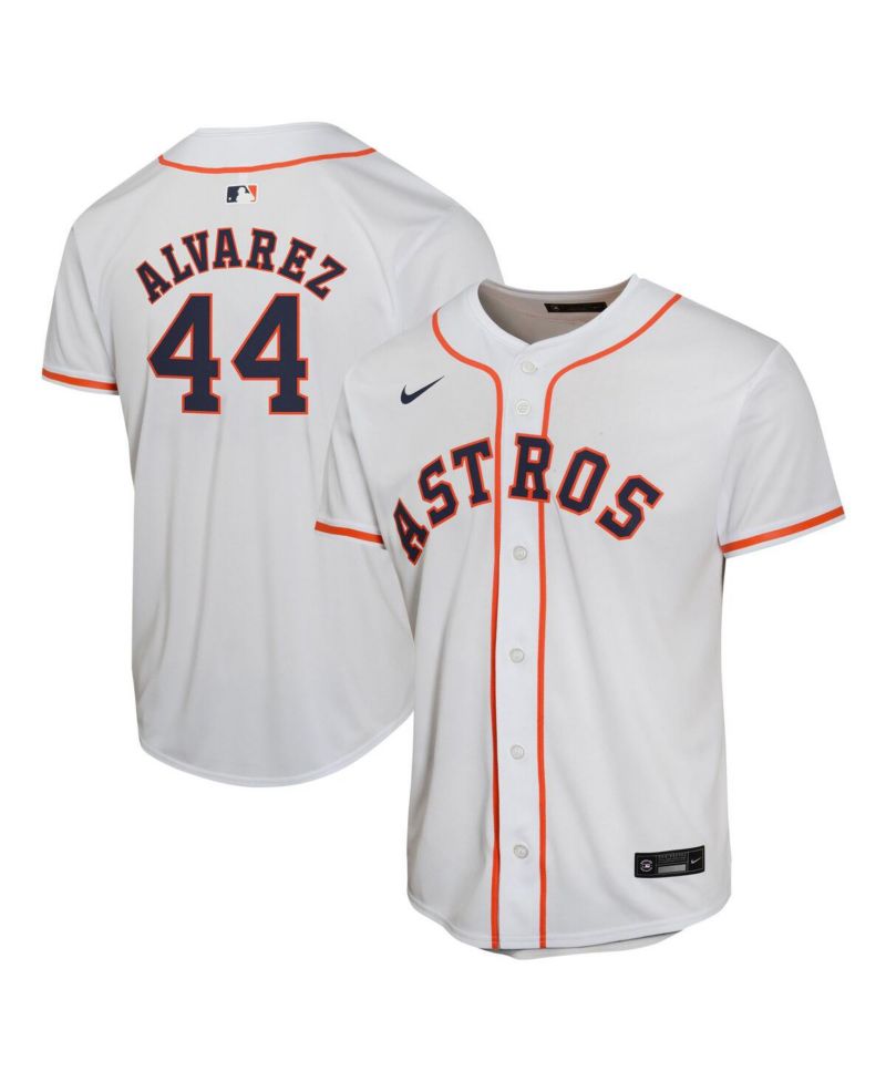 Big Boys and Girls Yordan Alvarez White Houston Astros Home Game Player Jersey