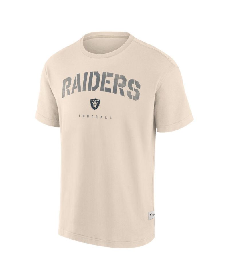 Men's Cream Las Vegas Raiders Elements Weathered Tonal Future Ground T-Shirt