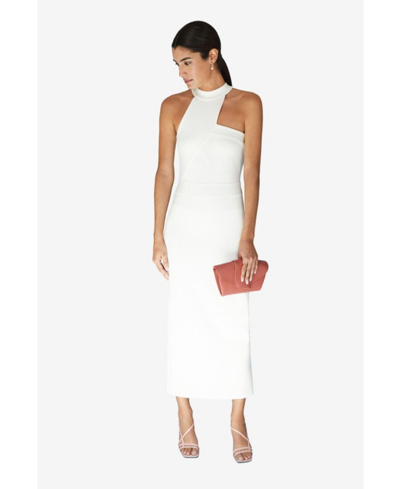 Women's Sonata Asymmetric Cutout Sleeveless Cocktail Midi Dress