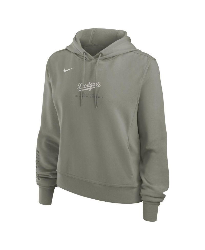 Women's Olive Los Angeles Dodgers One Tri-Blend Dri-FIT Hoodie