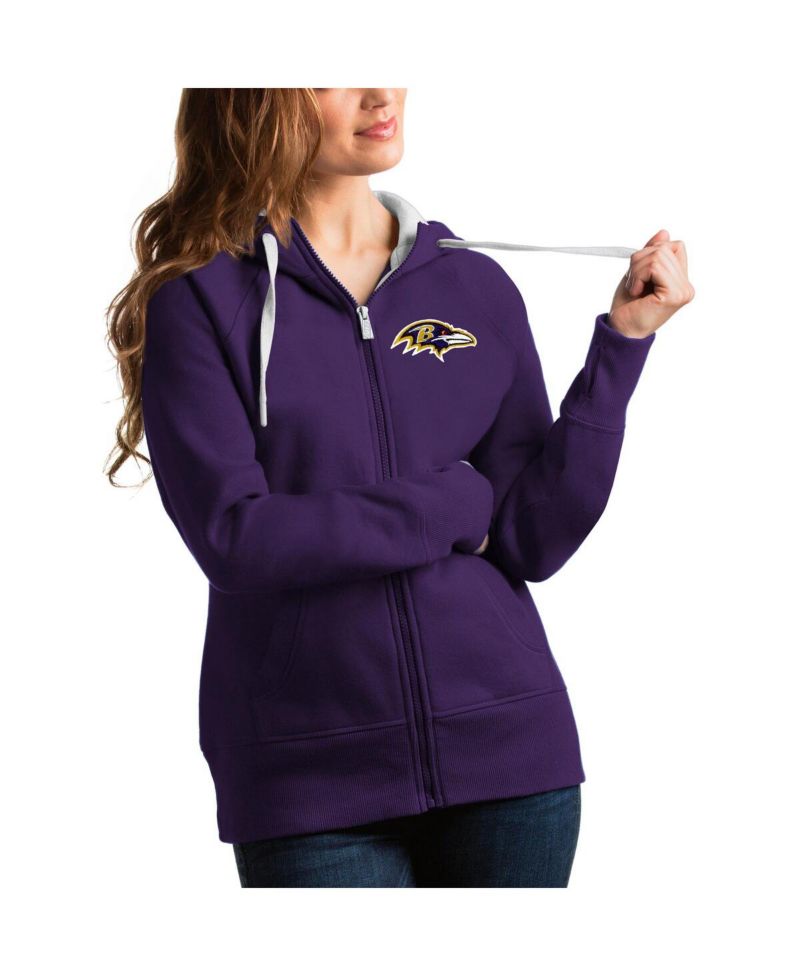 Women's Purple Baltimore Ravens Victory Full-Zip Hoodie