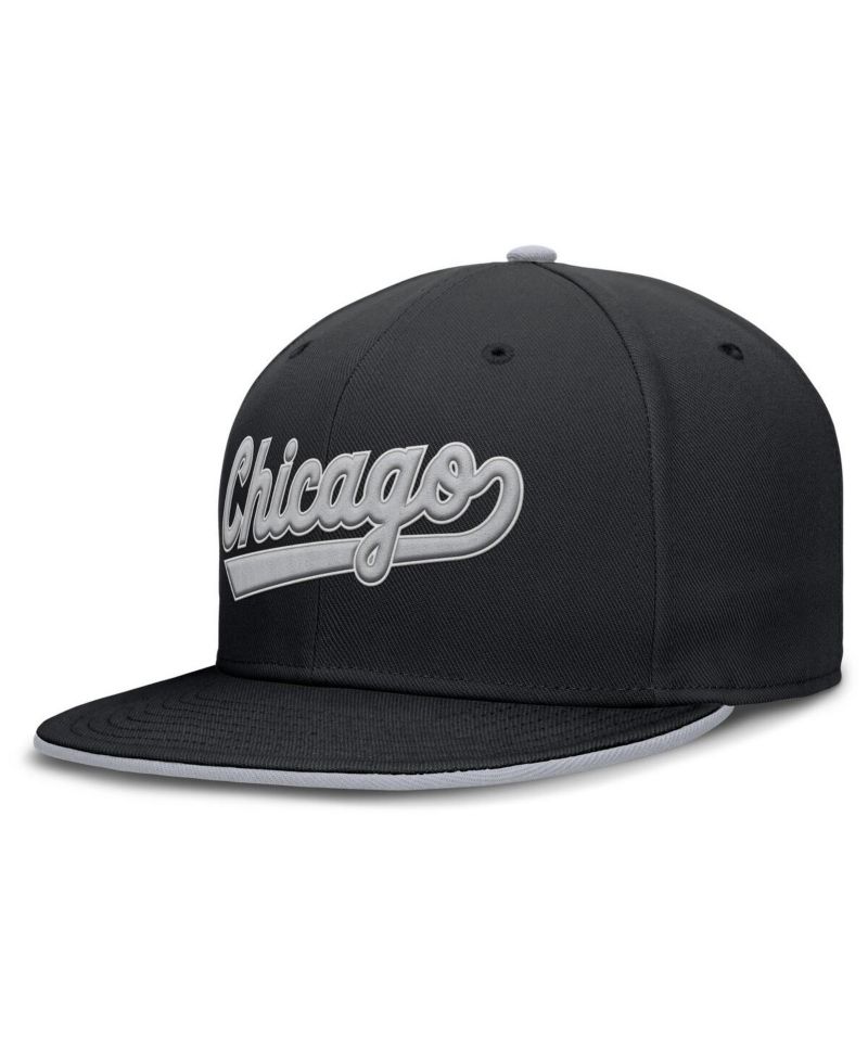 Men's Black Chicago White Sox True Performance Fitted Hat