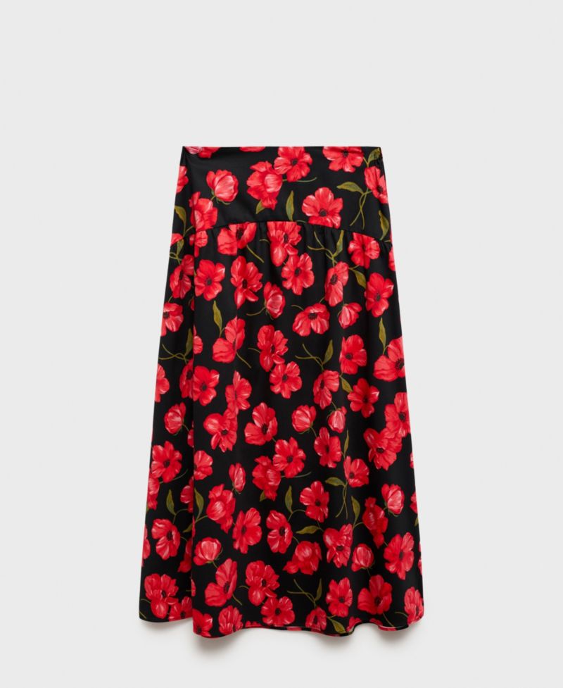 Women's Floral-Print Flared Skirt