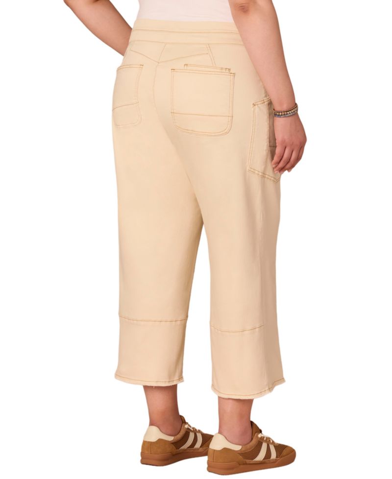 Plus Size Sky-Rise Cropped Wide-Leg Pants