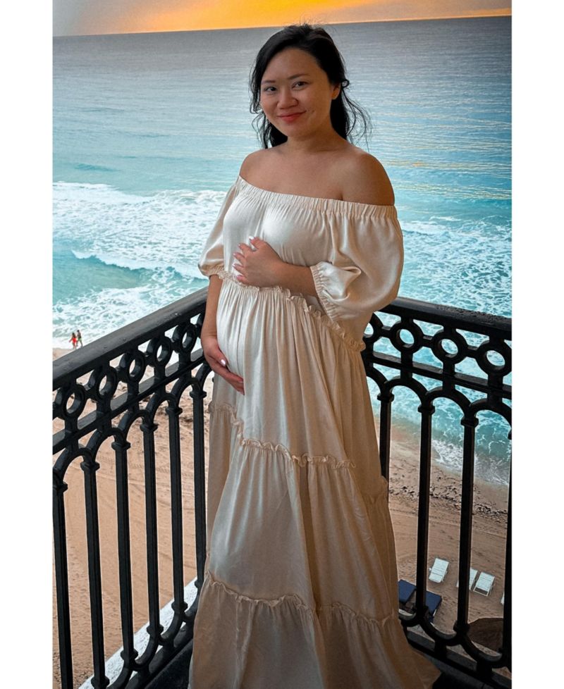 Women's Cream Off Shoulder Ruffle Tiered Maxi Dress