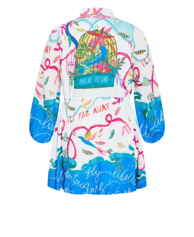 Women's Plus Size Tahlia Spirit Print Mini Dress