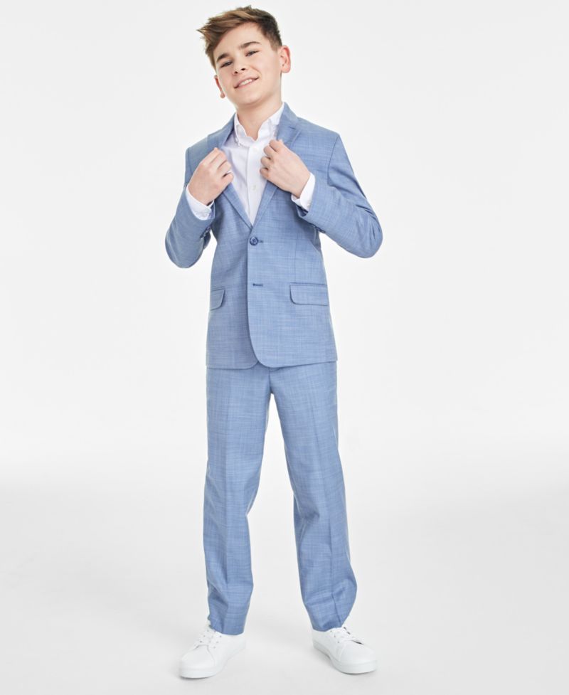 Big Boys' 8-20 Stretch Sharkskin Machine Washable Suit Pants