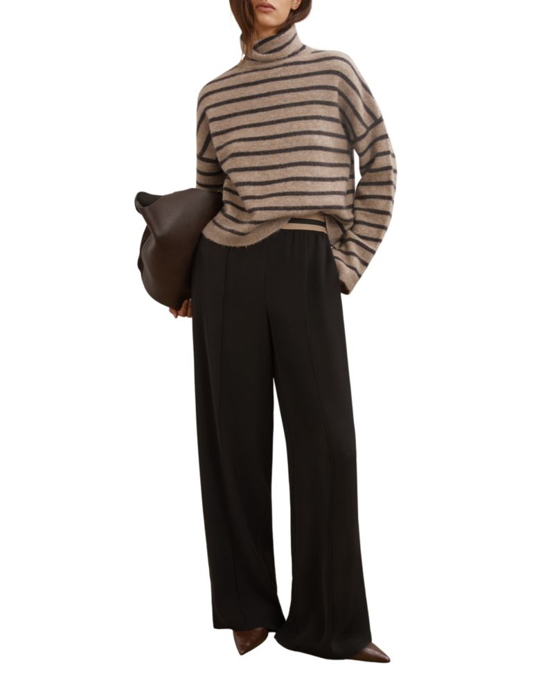 Women's Wynn Stripe Roll-Neck with Wool Sweater