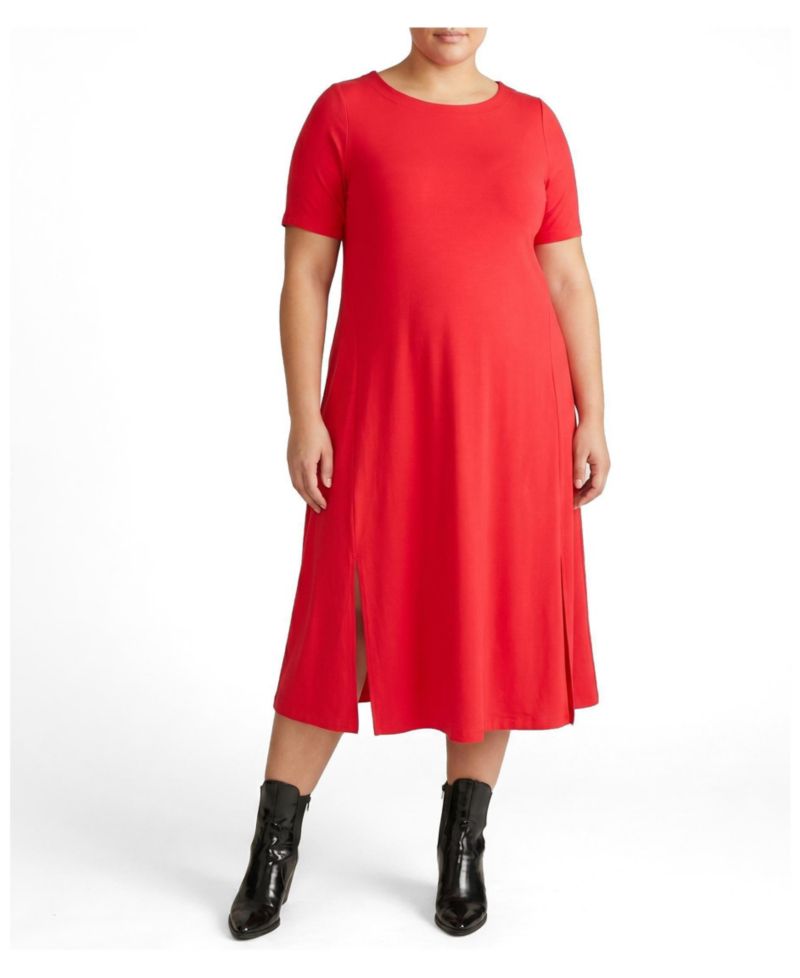 Women's Plus Size Serena Boatneck Divine Jersey Dress