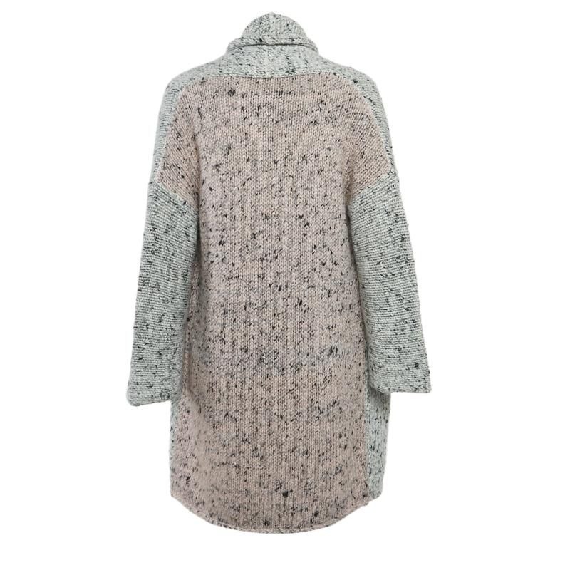 Women's Grey Knit Open Front Cardigan