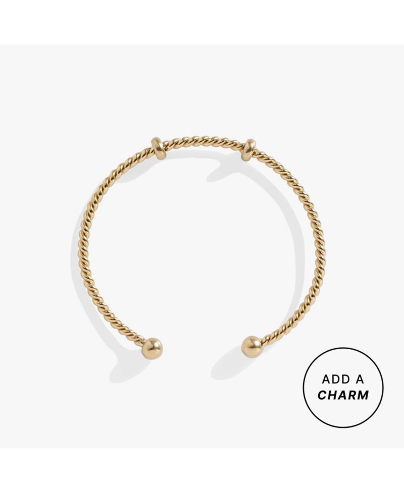French Rope Charm Bracelet Cuff