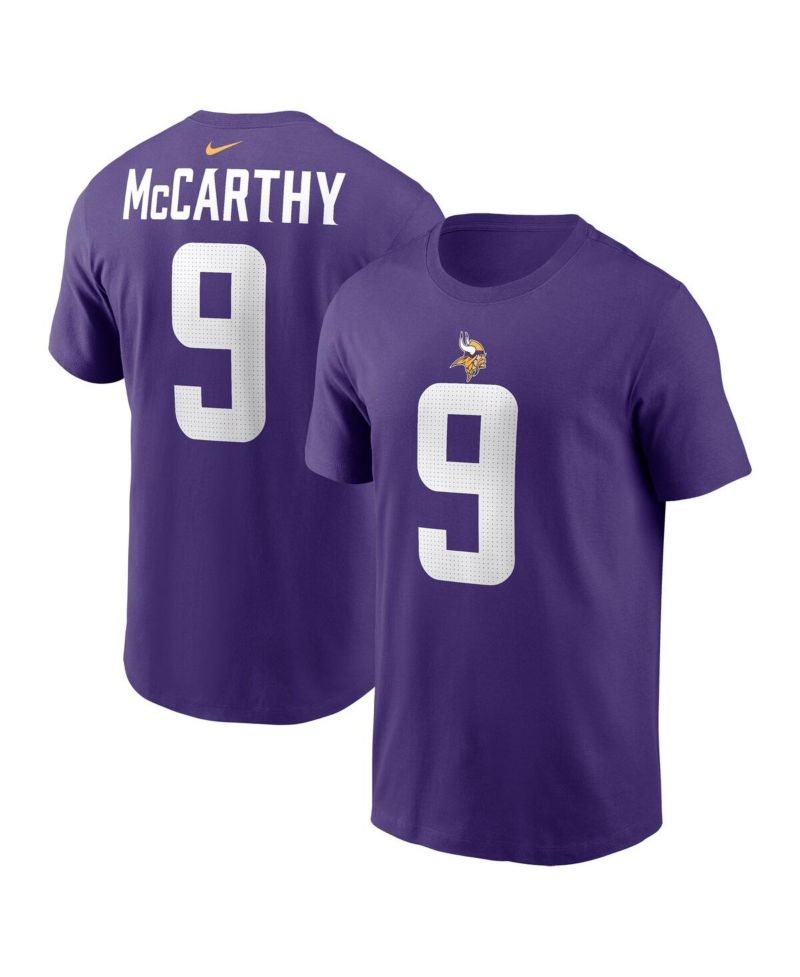 Men's J.J. McCarthy Purple Minnesota Vikings 2024 NFL Draft First Round Pick Name & Number T-Shirt