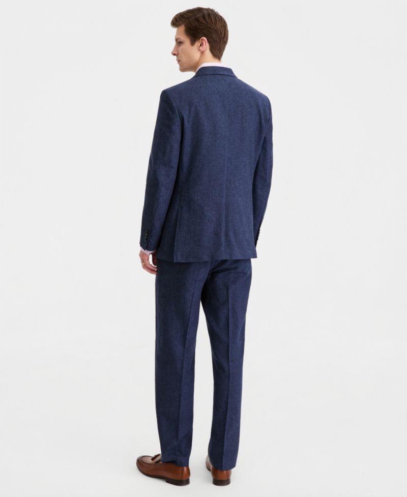 Men's Modern-Fit Cotton & Linen 2-Piece Suit