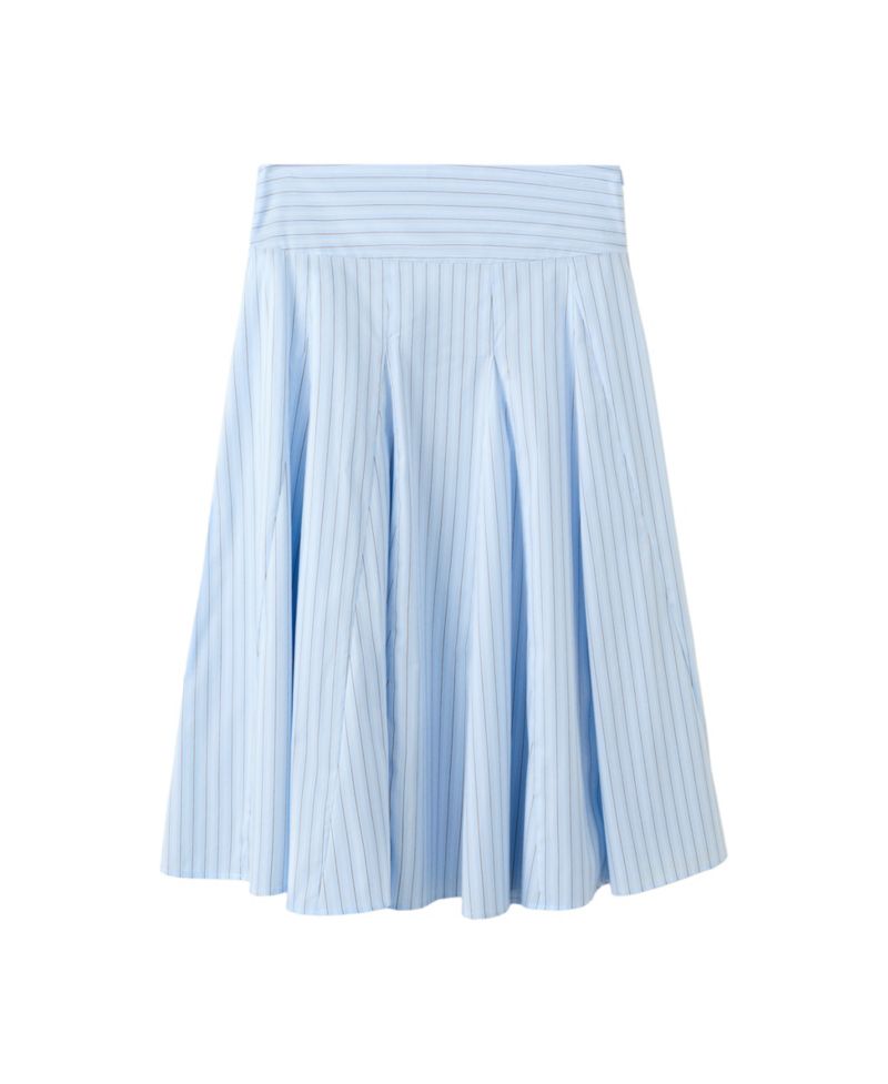 Women's Striped A-Line Midi Skirt