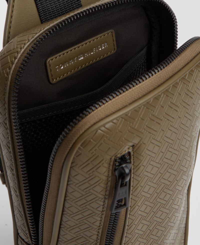 Men's Embossed Flag Sling Bag