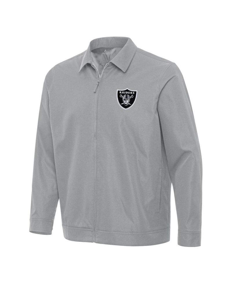 Men's Gray Las Vegas Raiders Pivot Full-Zip Jacket
