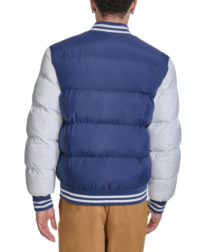 Men's Quilted Full-Zip Varsity Puffer Jacket