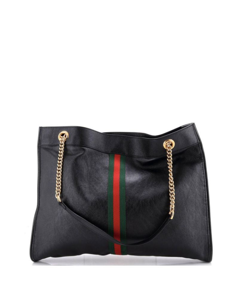 Large Rajah Chain Tote Leather