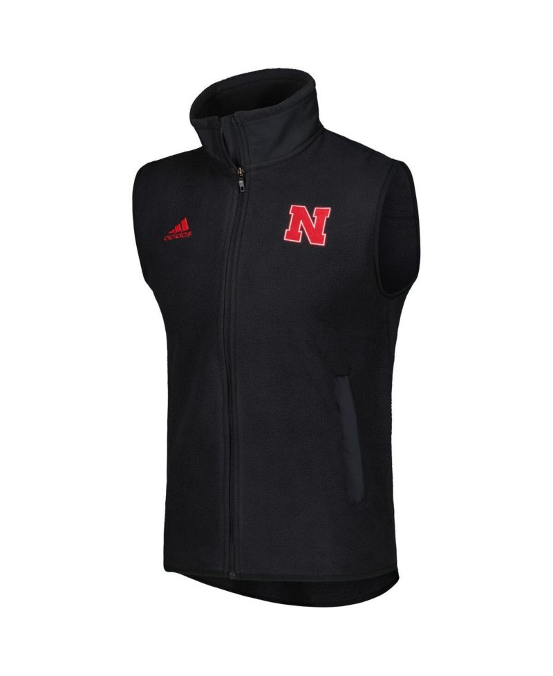 Men's Black Nebraska Huskers Full-Zip Vest