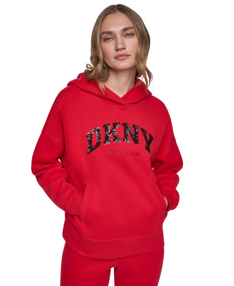 Women's Varsity Sequin Pullover Hoodie