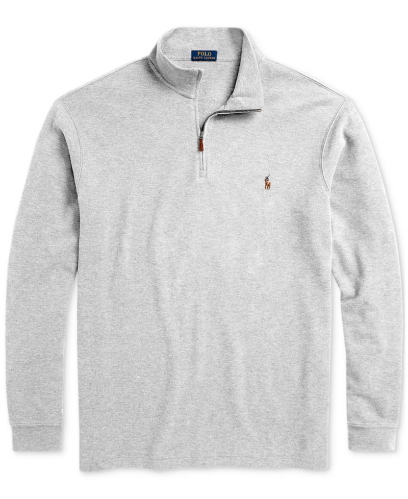 Men's Big & Tall Estate-Rib Quarter-Zip Pullover Sweater