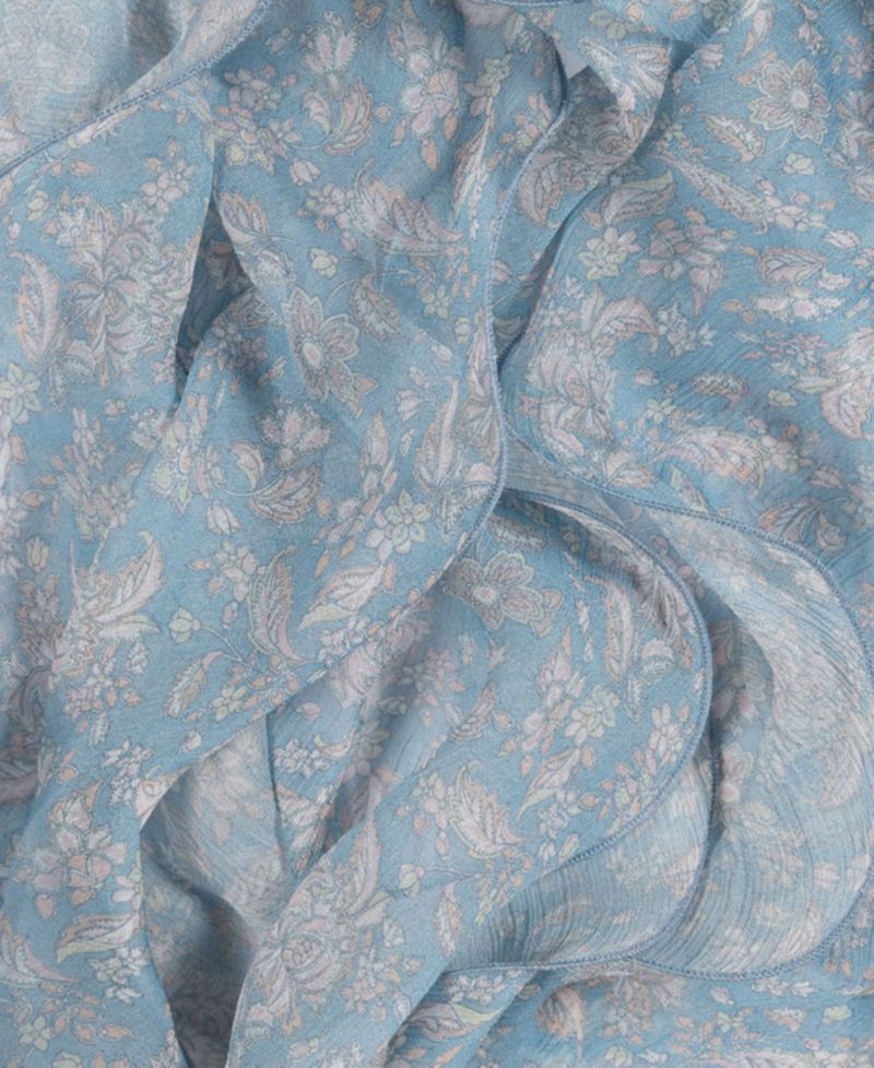Floral Double Ruffle Scarf