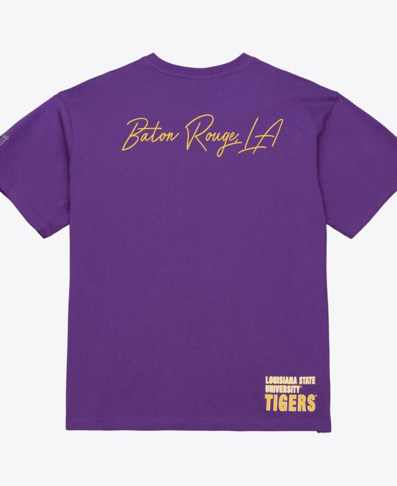 Men's Purple LSU Tigers Double Clutch Premium T-Shirt