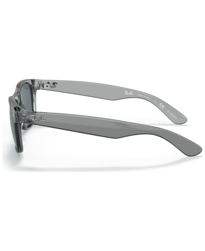 Unisex New Wayfarer Classic 55 Polarized Low Bridge Fit Sunglasses, RB2132F55-P