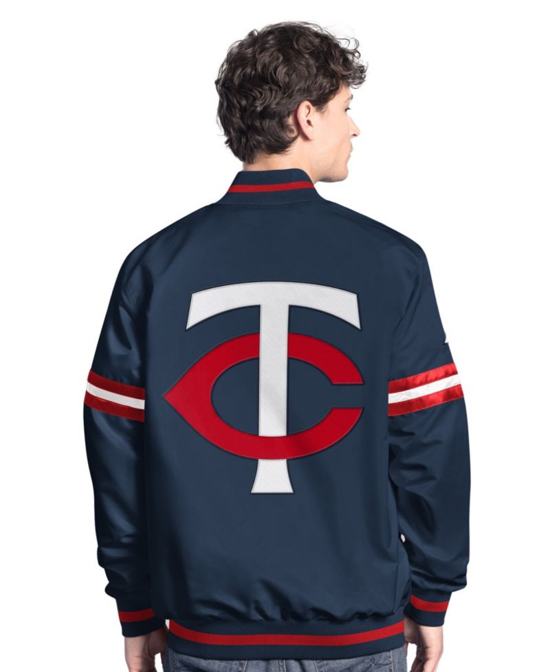 Men's Navy Minnesota Twins Scout Full-Snap Varsity Jacket