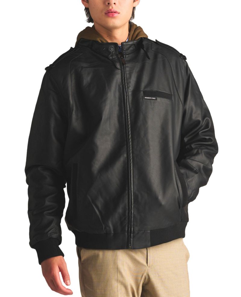 Men's Faux Leather Iconic Racer Jacket