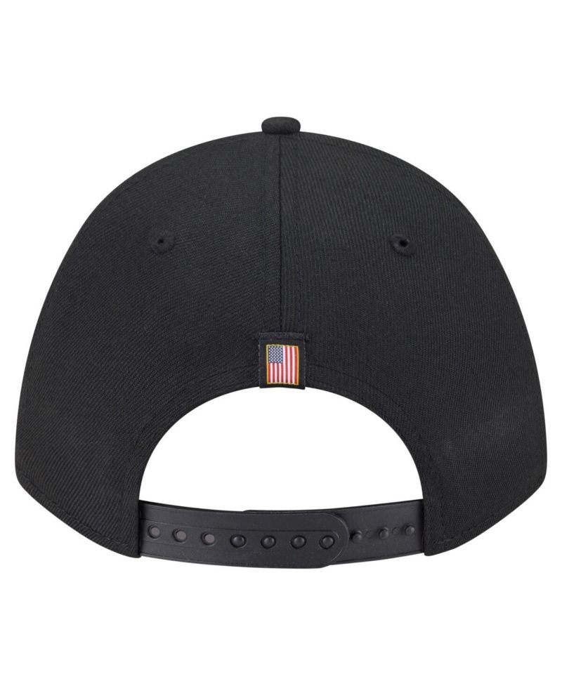 Men's Black Colorado Rockies American Flag 9FORTY M-Crown A-Frame Adjustable Hat