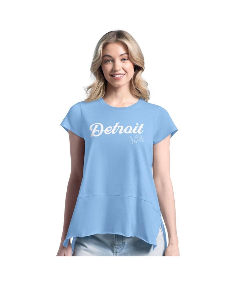 Women's Light Blue Detroit Lions Gametime Is Paradise T-Shirt