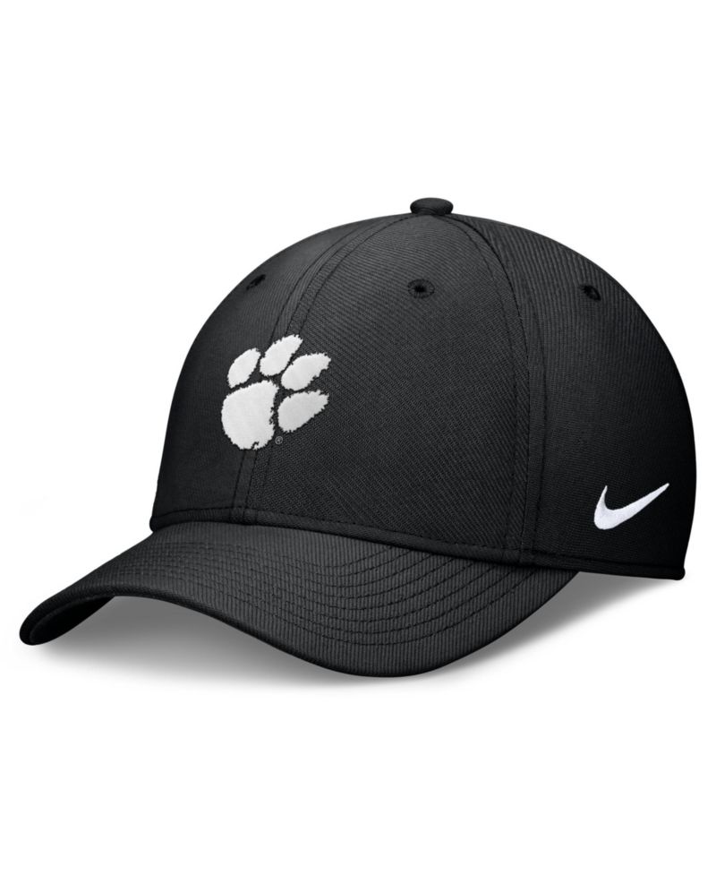 Men's Black Clemson Tigers Rise Swoosh Dri-FIT Flex Hat