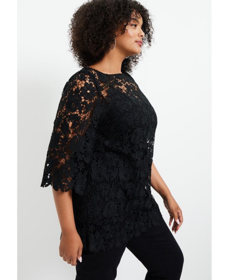 Women's June + Vie Allover Lace Top
