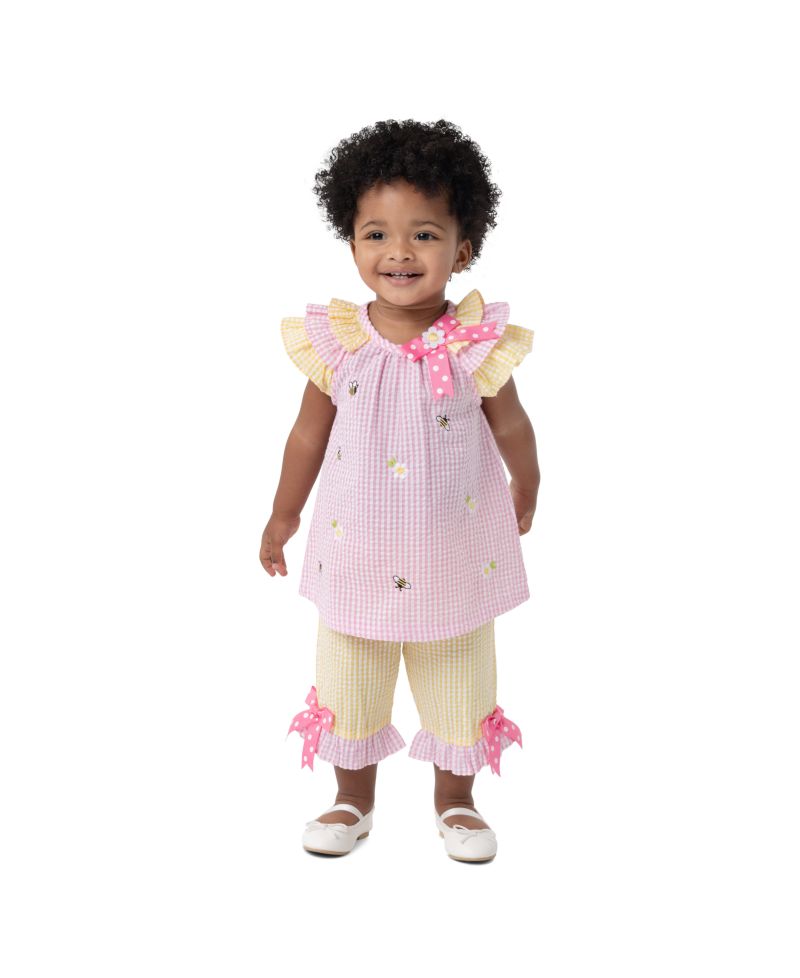 Baby Girls 2-Piece Spring Seersucker Dress Set