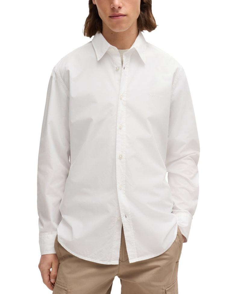 Men's Cotton Poplin Regular-Fit Dress Shirt