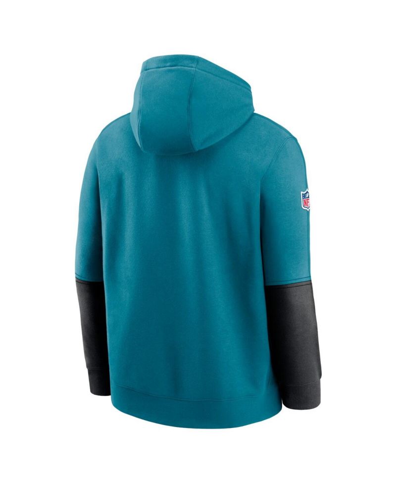 Men's Teal Jacksonville Jaguars 2024 Sideline Club Pullover Hoodie