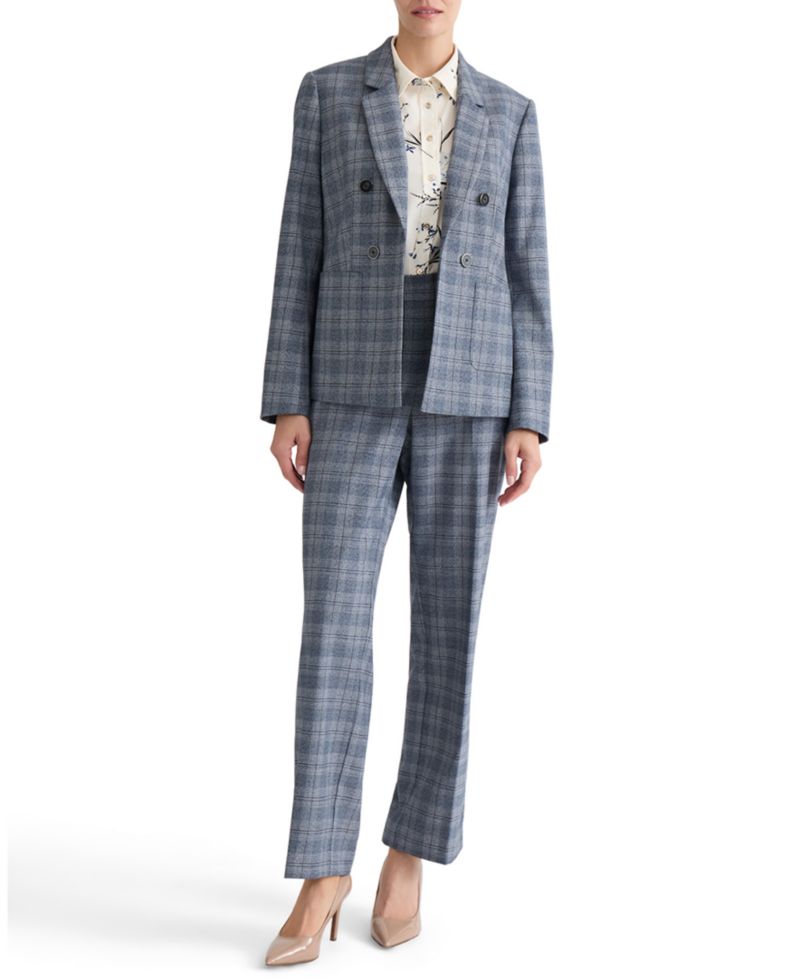 Women's Plaid Notch Collar Blazer